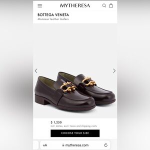 BOTTEGA VENETA Monsieur leather loafers SIZE 38